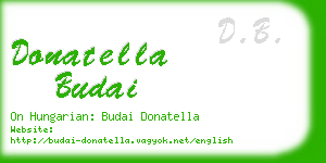 donatella budai business card